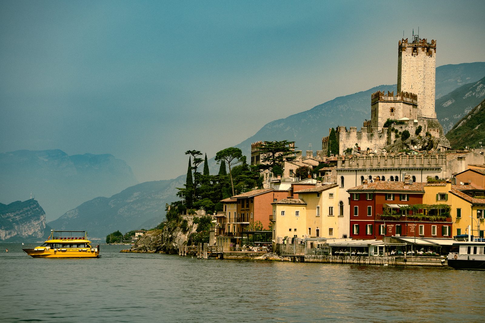 Warda, from Benaco: the Scaliger castle above Malcesine seen across the water.