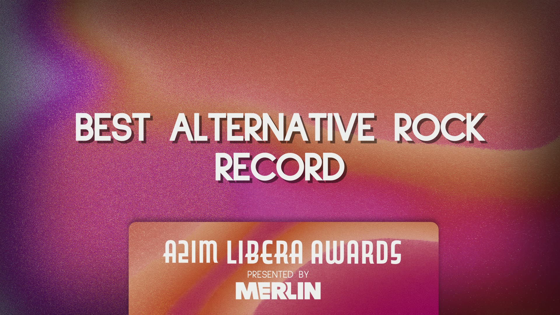 2024 nominee screen, Best Alternative Rock Record: flat 2D artwork built by hand